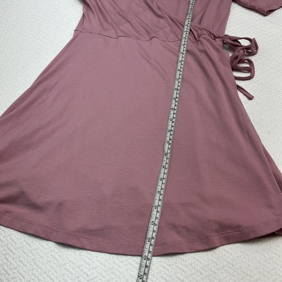 Asos Pink Short Sleeve Jersey Wrap Dress Size S - Picture 11 of 11
